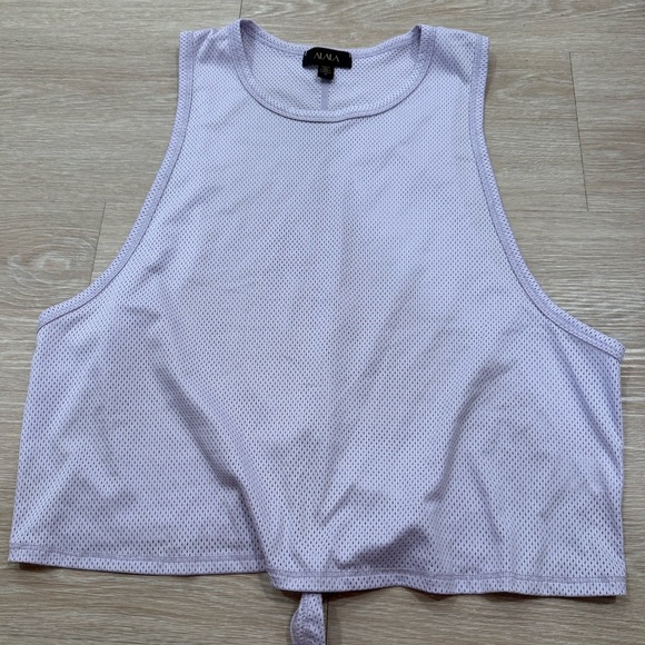 Alala® Purple Mesh Tie-Back Tank - Picture 3 of 6